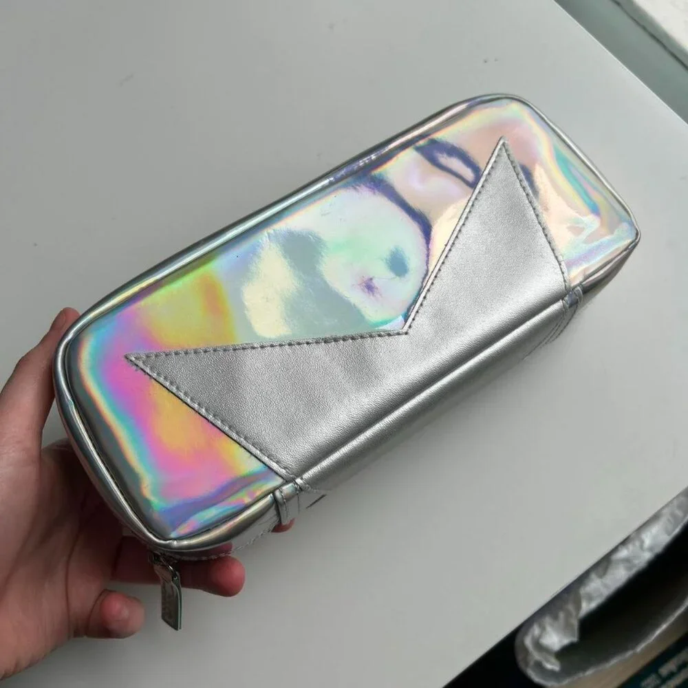 Silver Reflective Star Makeup / Pencil Case